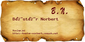 Bástár Norbert névjegykártya